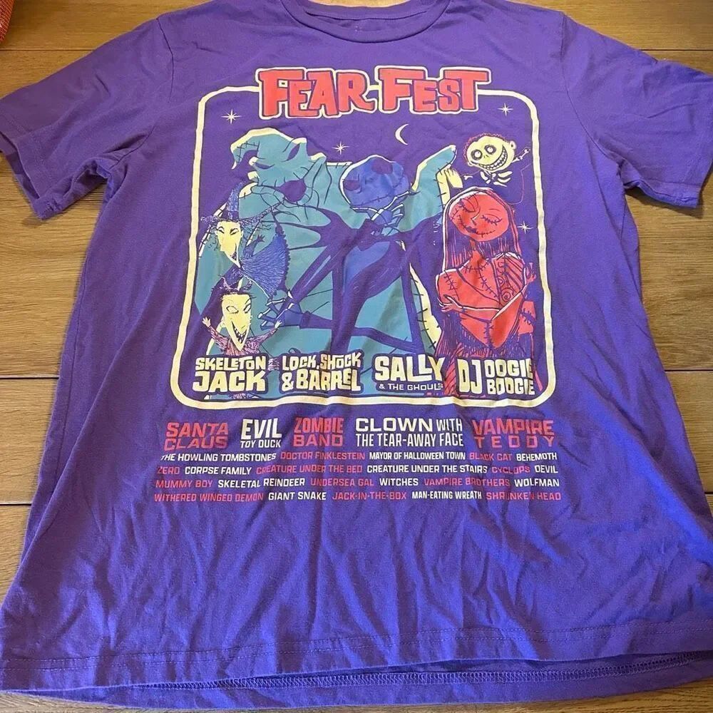 Nightmare before Christmas fear fest men’s shirt purple xl